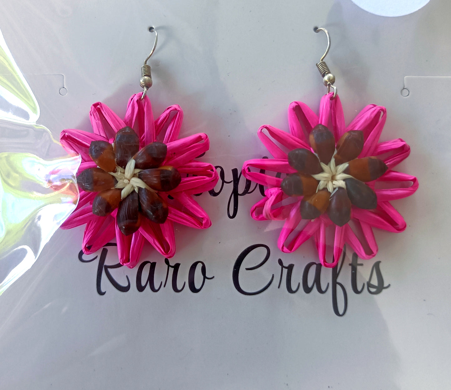 Assorted Coconut Frond/Rito Earrings Cat #1