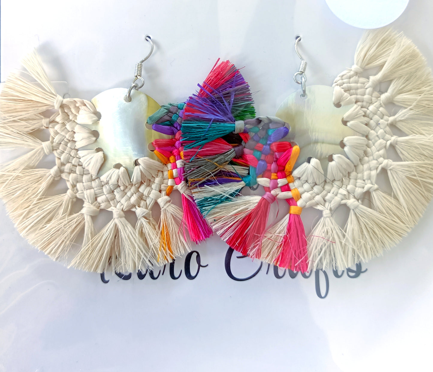 Assorted Coconut Frond/Rito Earrings Cat #1