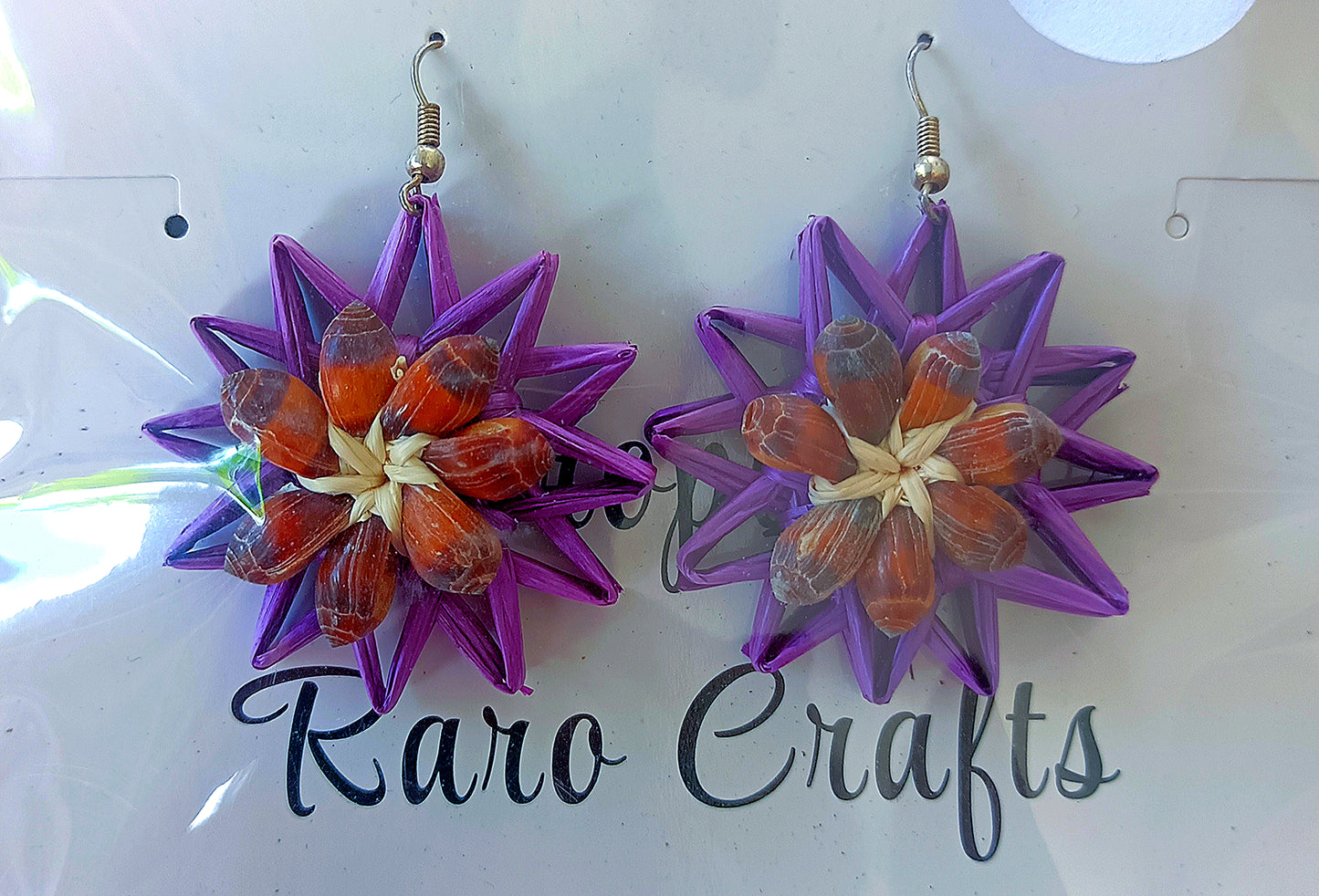 Assorted Coconut Frond/Rito Earrings Cat #1