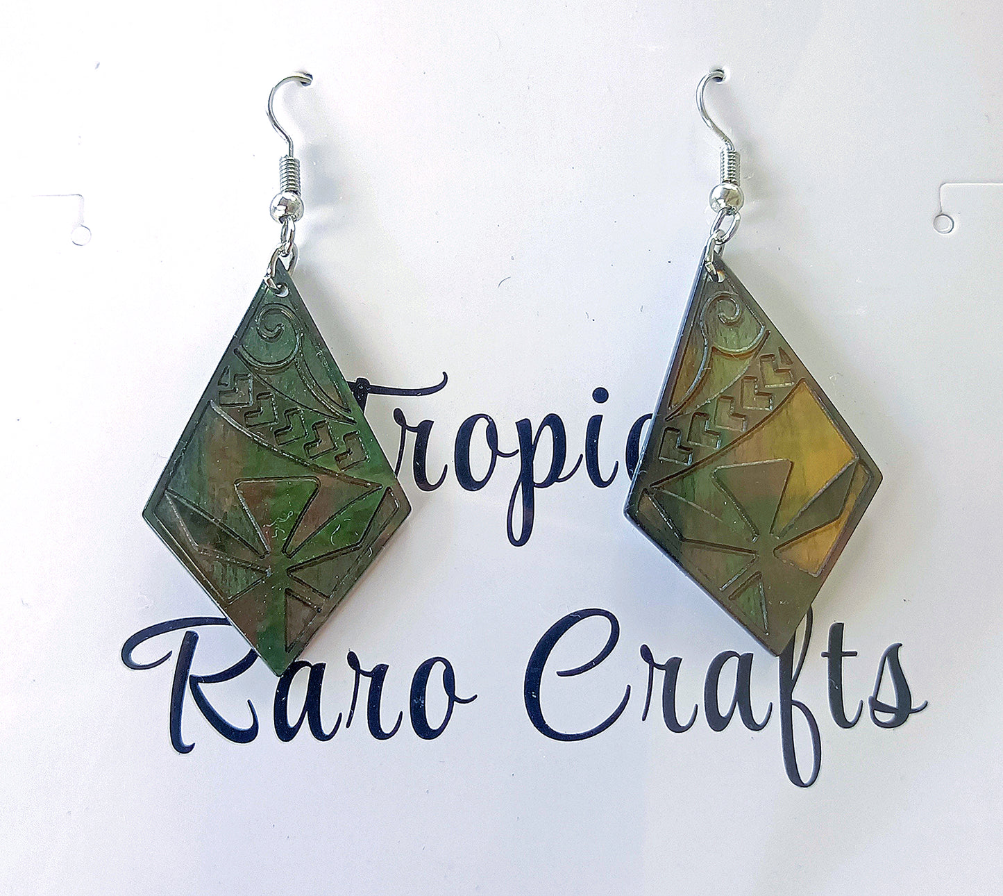 Assorted Coconut Frond/Rito Earrings Cat #1