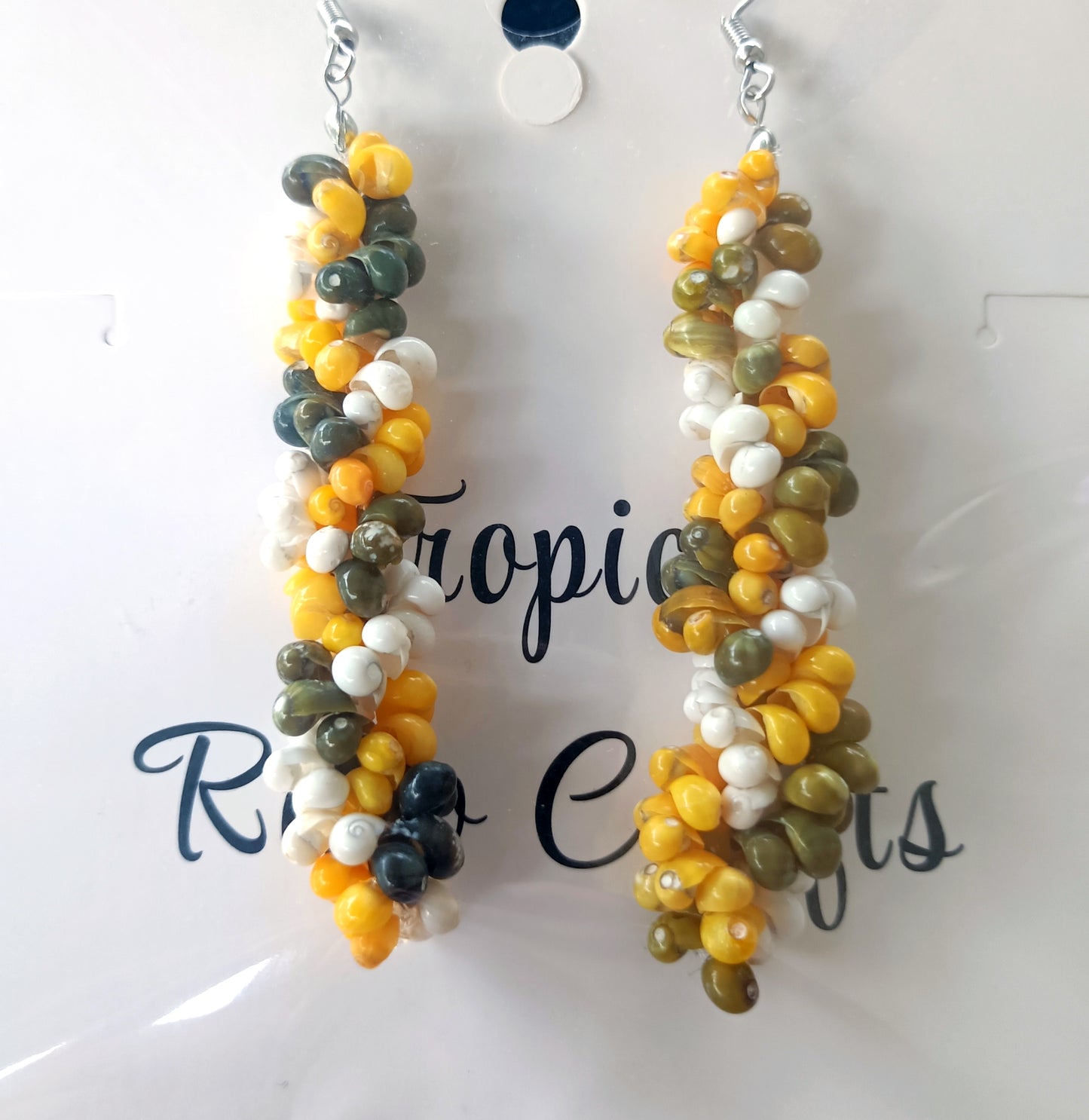 Assorted Coconut Frond/Rito Earrings Cat #1