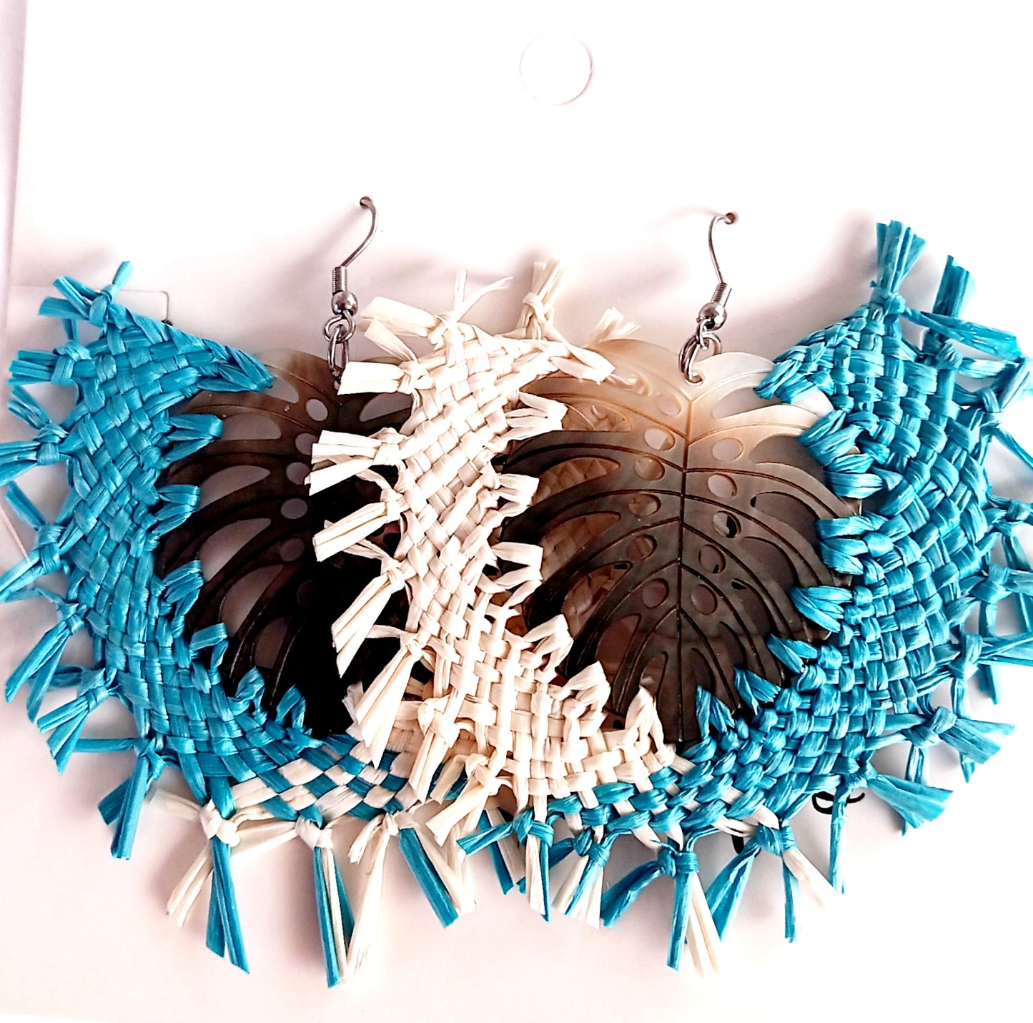 Assorted Coconut Frond/Rito Earrings Cat #4