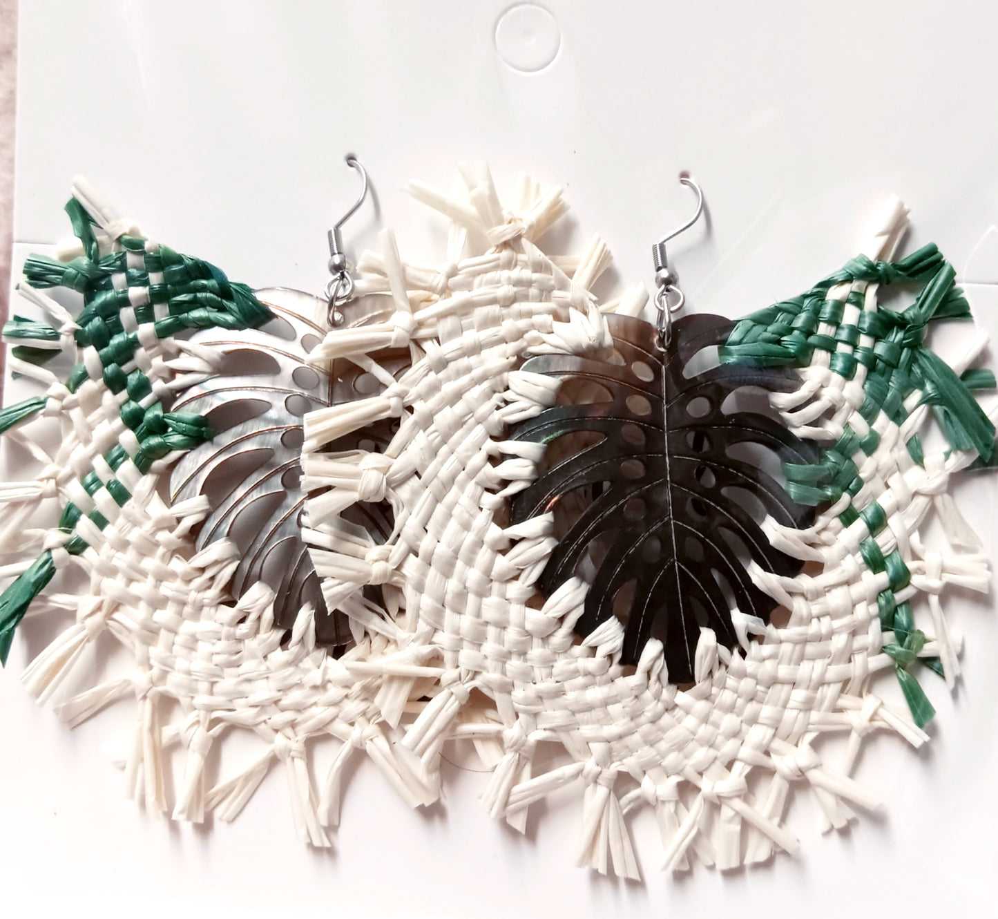 Assorted Coconut Frond/Rito Earrings Cat #4