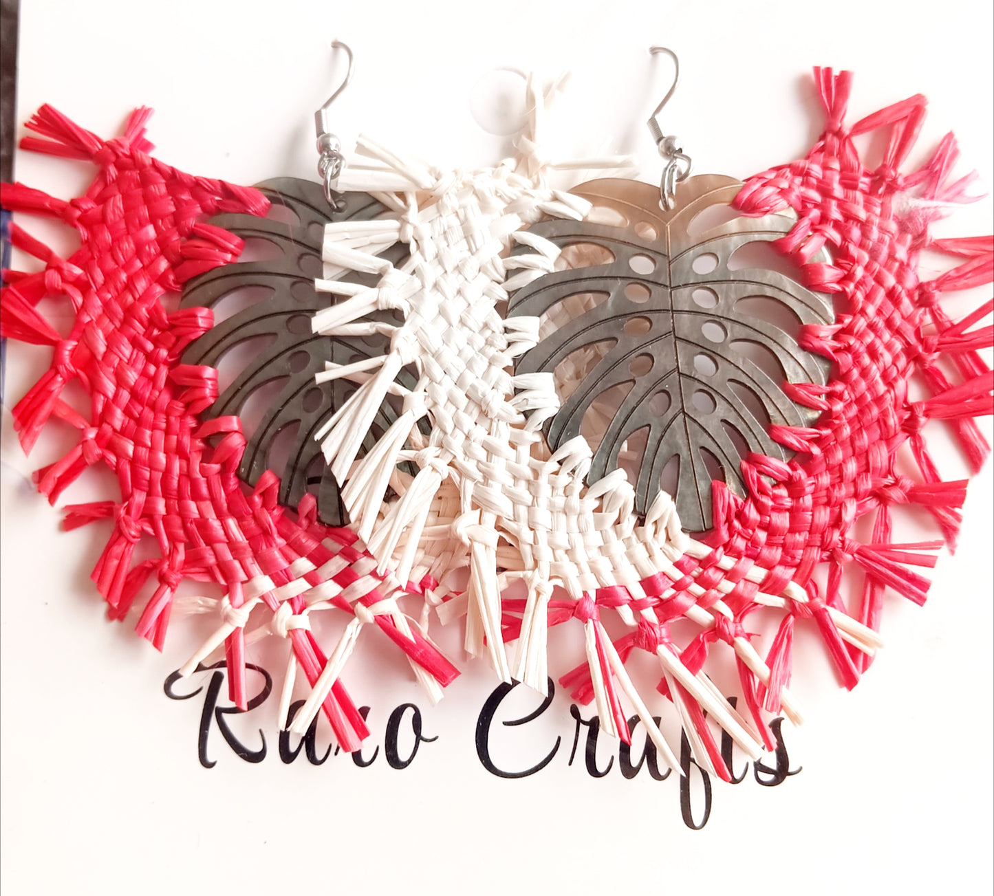 Assorted Coconut Frond/Rito Earrings Cat #4