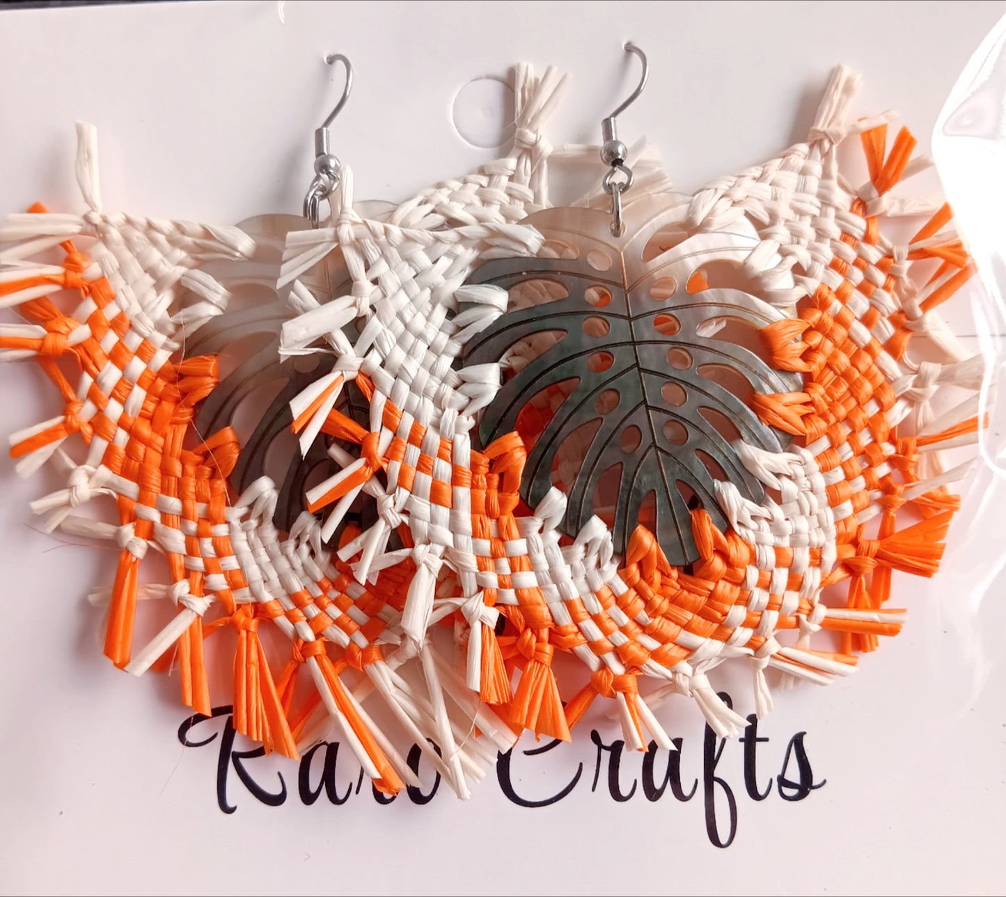 Assorted Coconut Frond/Rito Earrings Cat #4