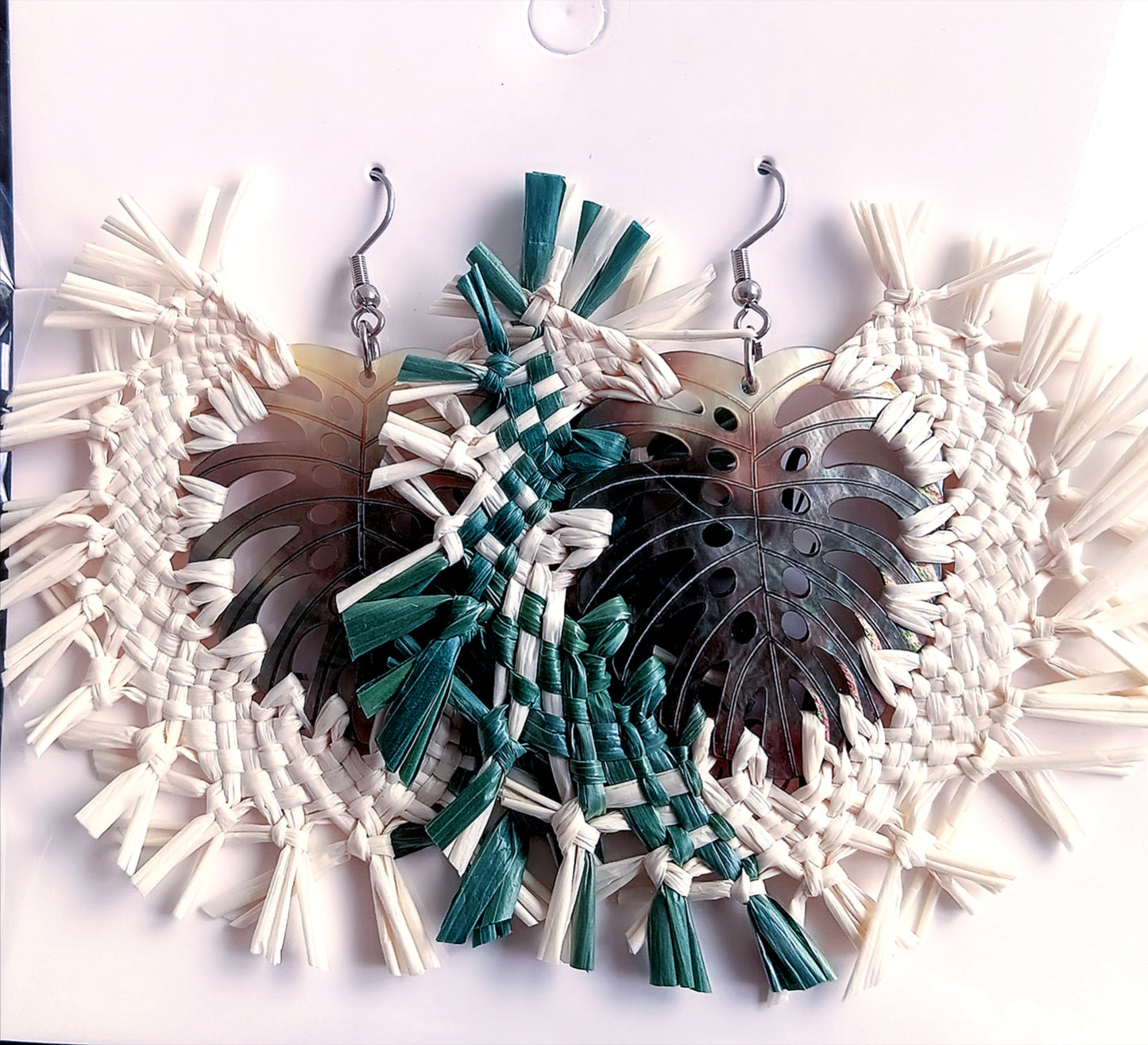 Assorted Coconut Frond/Rito Earrings Cat #4