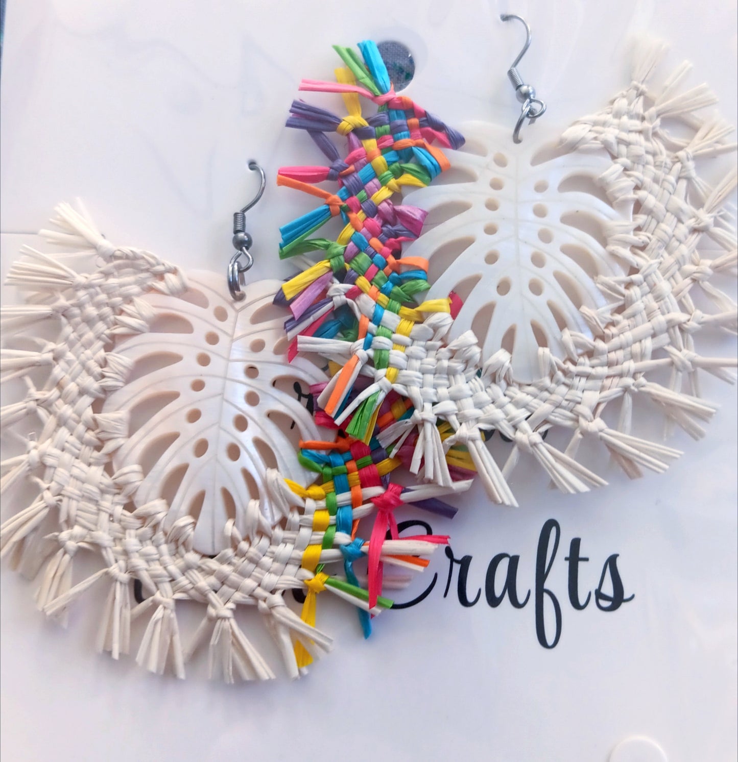 Assorted Coconut Frond/Rito Earrings Cat #4