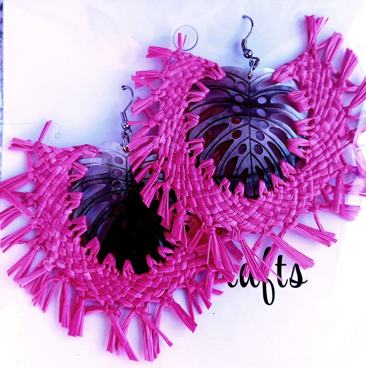 Assorted Coconut Frond/Rito Earrings Cat #4