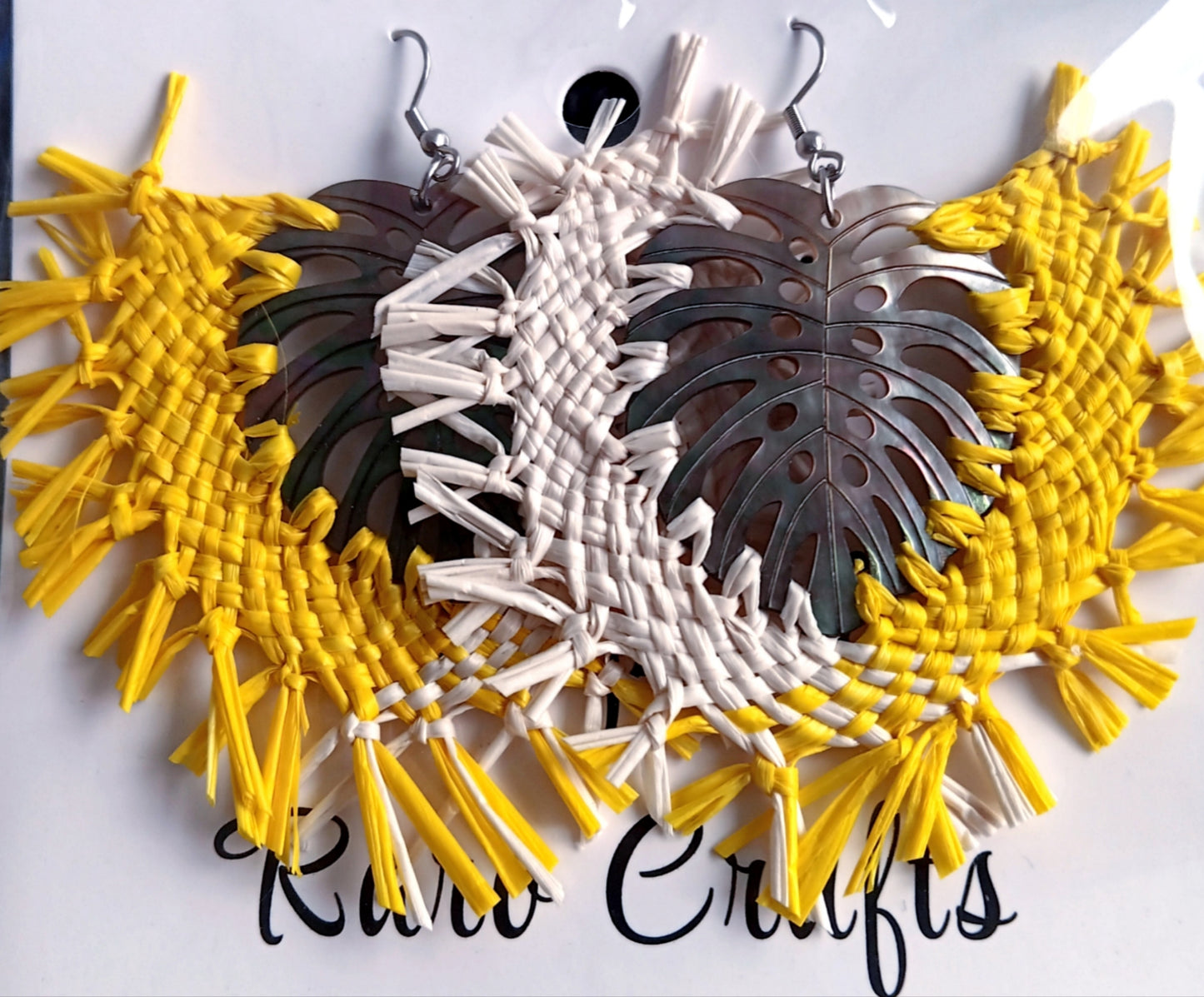 Assorted Coconut Frond/Rito Earrings Cat #4
