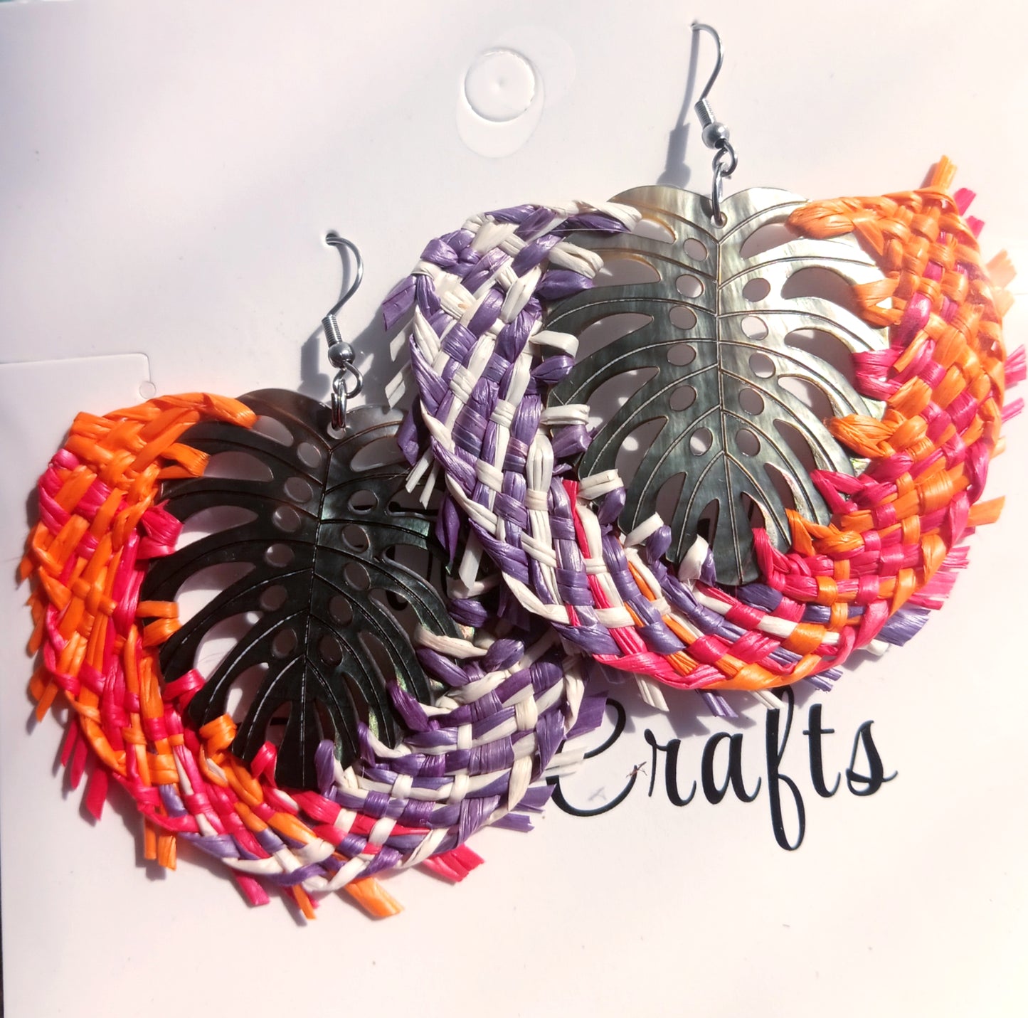 Assorted Coconut Frond/Rito Earrings Cat #4
