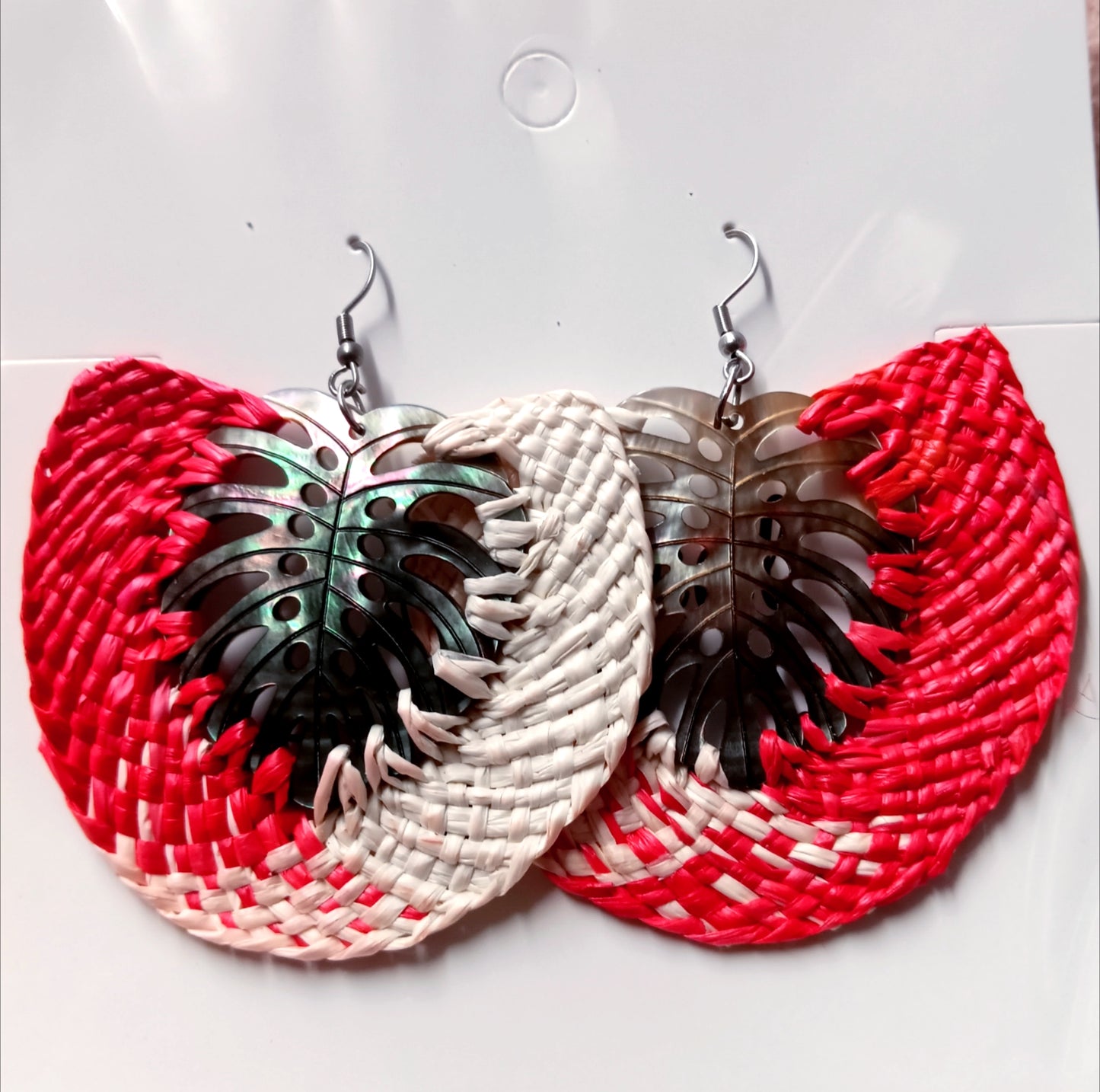 Assorted Coconut Frond/Rito Earrings Cat #4