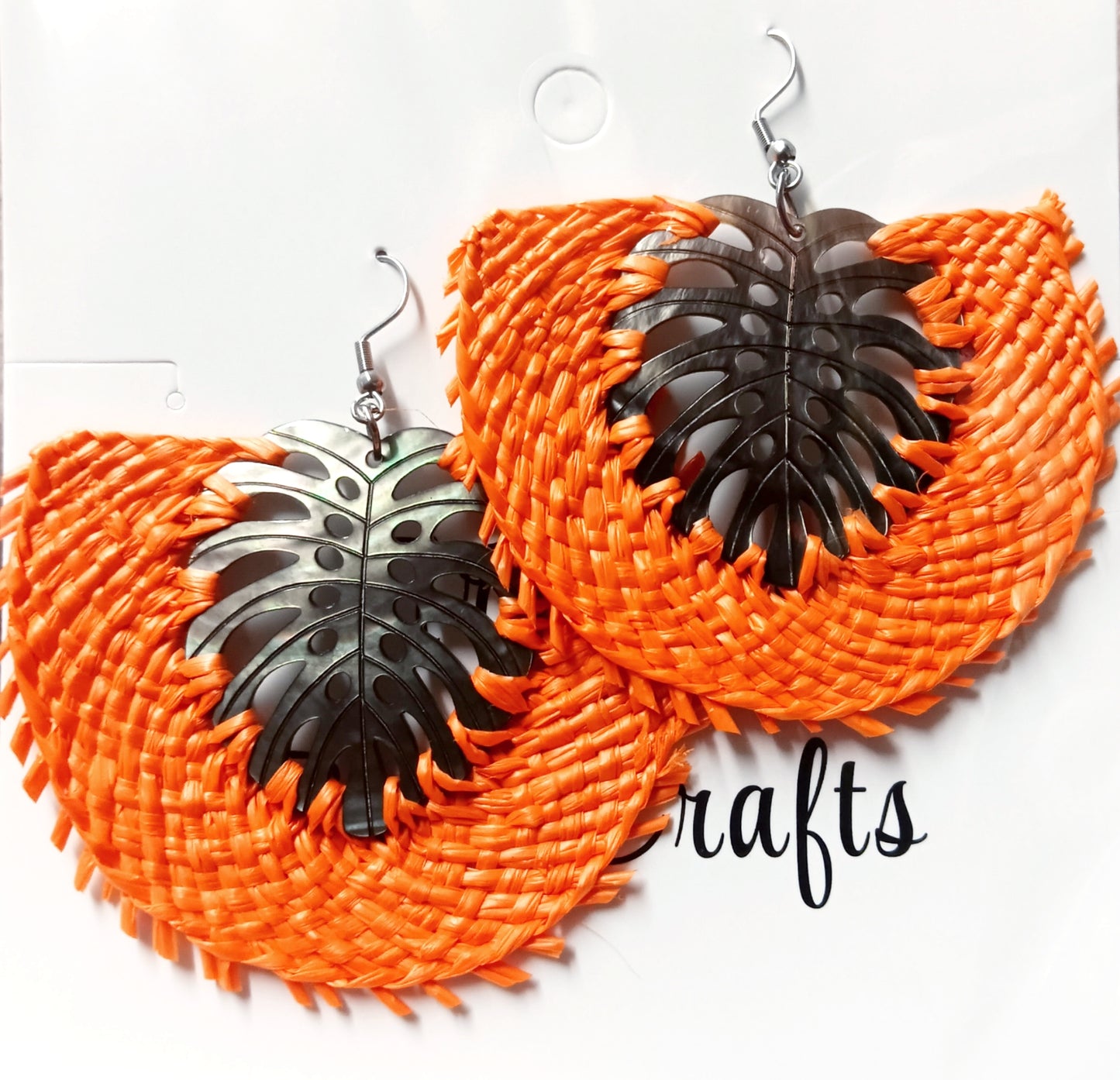 Assorted Coconut Frond/Rito Earrings Cat #4