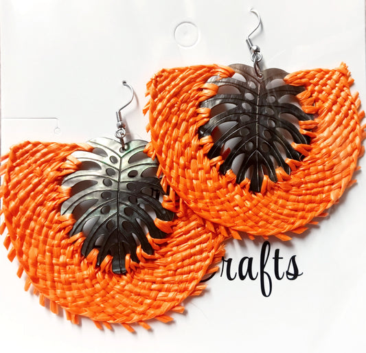 Assorted Coconut Frond/Rito Earrings Cat #4