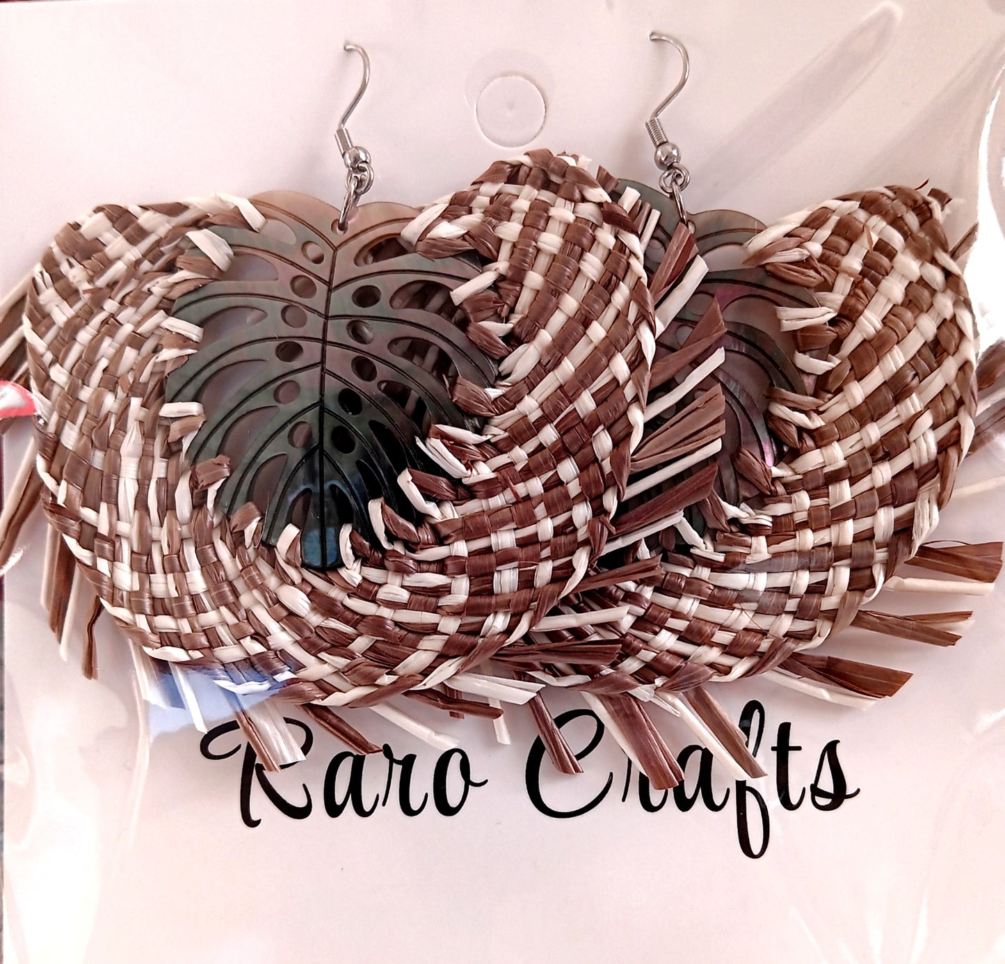 Assorted Coconut Frond/Rito Earrings Cat #4