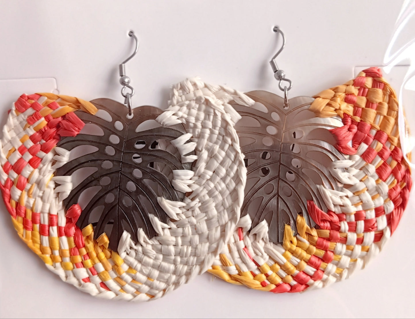 Assorted Coconut Frond/Rito Earrings Cat #4