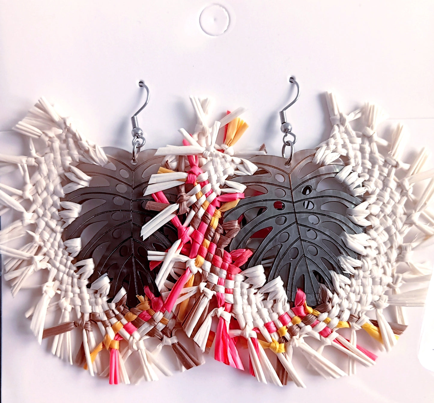 Assorted Coconut Frond/Rito Earrings Cat #4