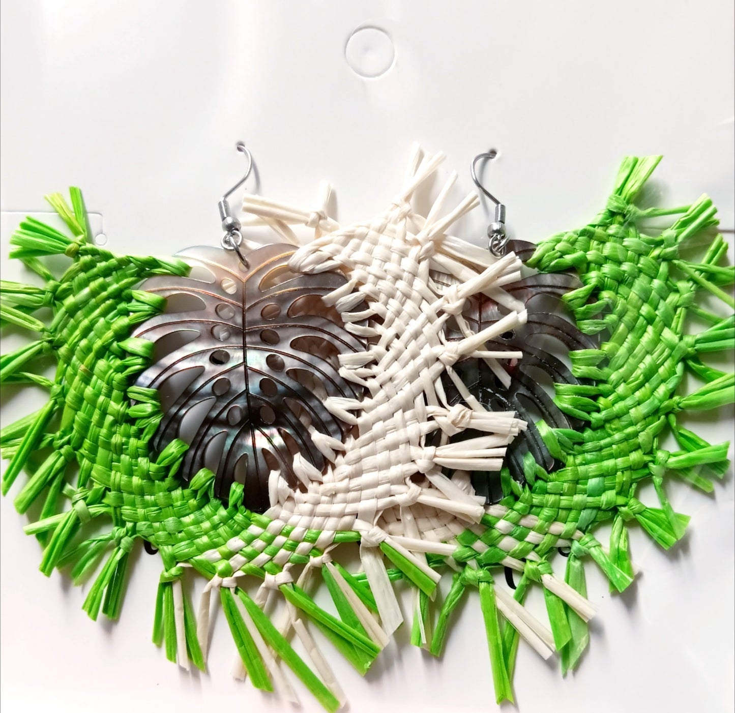 Assorted Coconut Frond/Rito Earrings Cat #4
