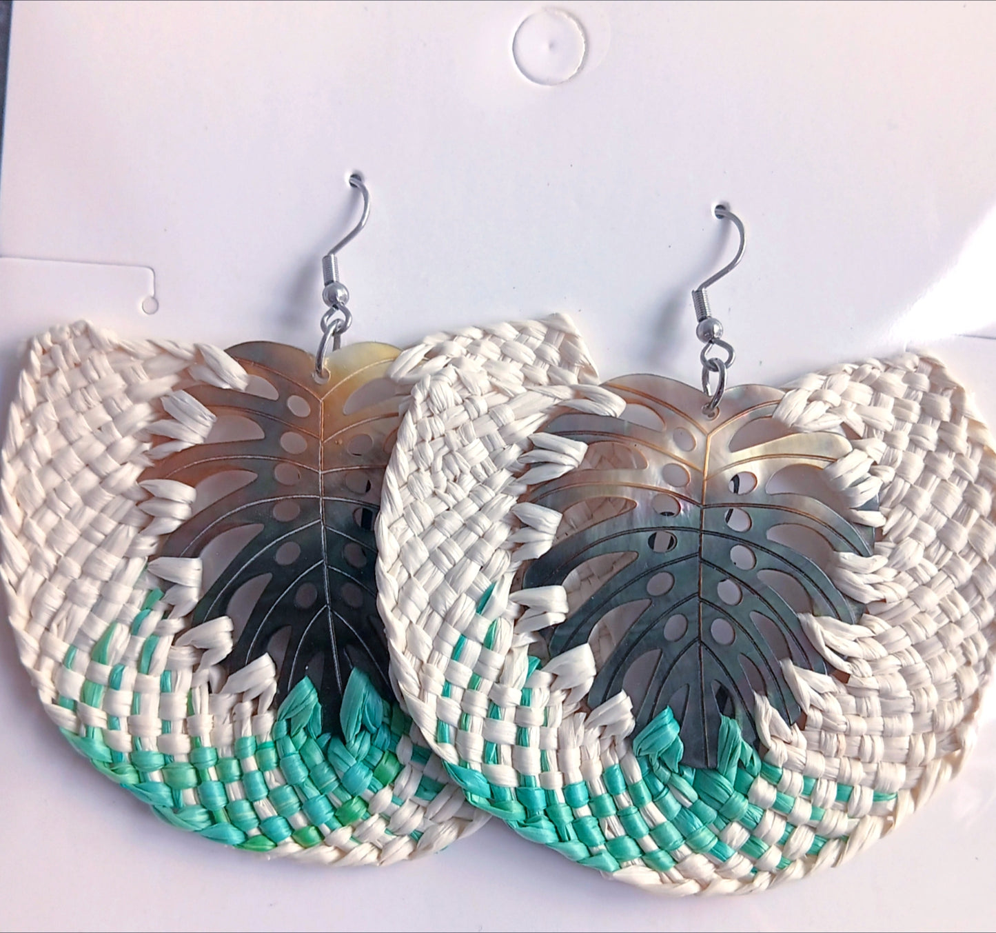 Assorted Coconut Frond/Rito Earrings Cat #4