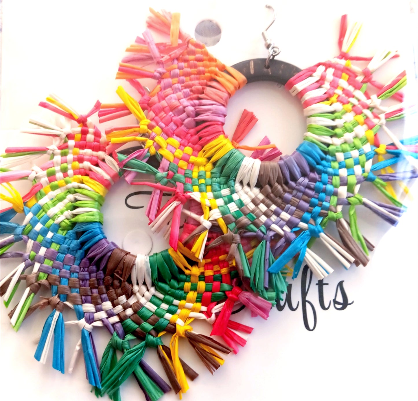 Assorted Coconut Frond/Rito Earrings Cat #4